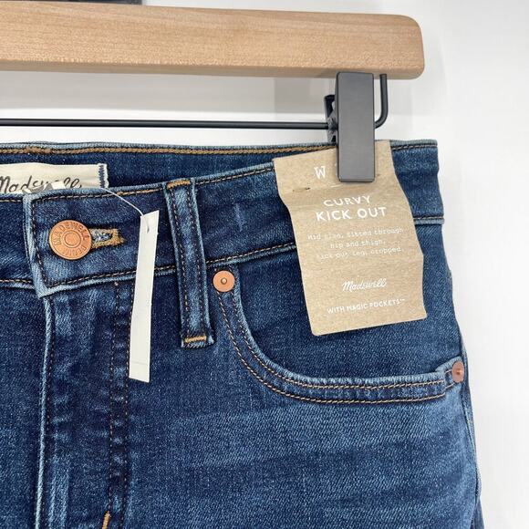 Madewell Curvy Kick Out Crop Jean Colleton Dark Wash Size 26 NEW - Picture 7 of 10